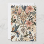 ボヘミアン色と花のテーマ サンキューカード (裏面)