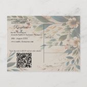 ボヘミアン色と花のテーマ 案内ポストカード (裏面)