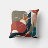 ボヘミアン色のアブストラクト図形 クッション (裏面)