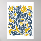 ボヘミアン花市場 | モダン離れ抽象芸術 ポスター (正面)