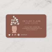 ボヘミアン花鉢植えホームステージングブロンズ 名刺 (裏面)