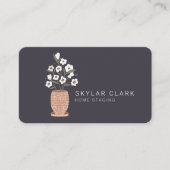 ボヘミアン花鉢植えホームステージング炭 名刺 (正面)