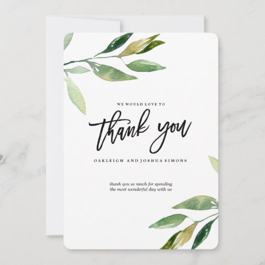 ボヘミアン葉サンキューカード サンキューカード (正面)