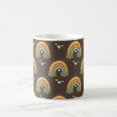 ボヘミアン虹パターン コーヒーマグカップ (中央)