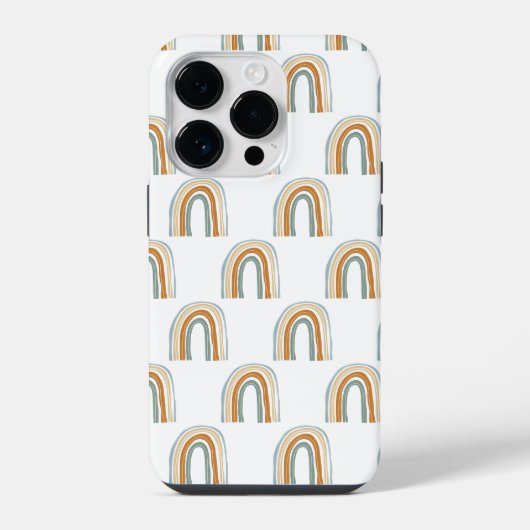 ボヘミアン虹柄iPhone 14 Proケース iPhoneケース (裏面)