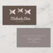 ボヘミアン蝶美しいまつげサロンブシン 名刺 (正面/裏面)