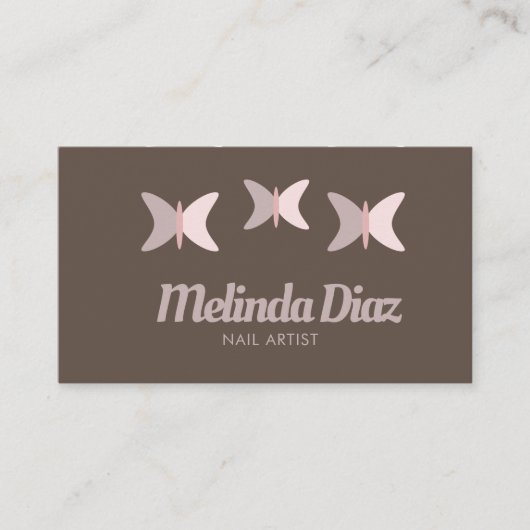 ボヘミアン蝶美しいまつげサロンブシン 名刺 (正面)