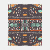 ボヘミアン西部 フリースブランケット (正面)