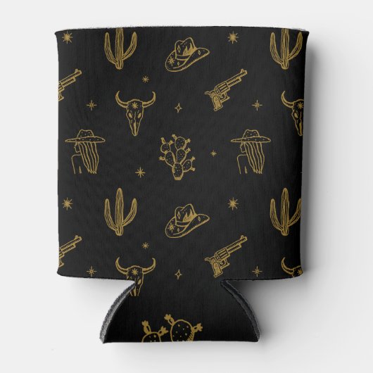 ボヘミアン記号：西部のヴィンテージ魔法 缶クーラー (正面)