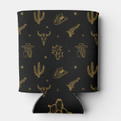 ボヘミアン記号：西部のヴィンテージ魔法 缶クーラー (裏面)