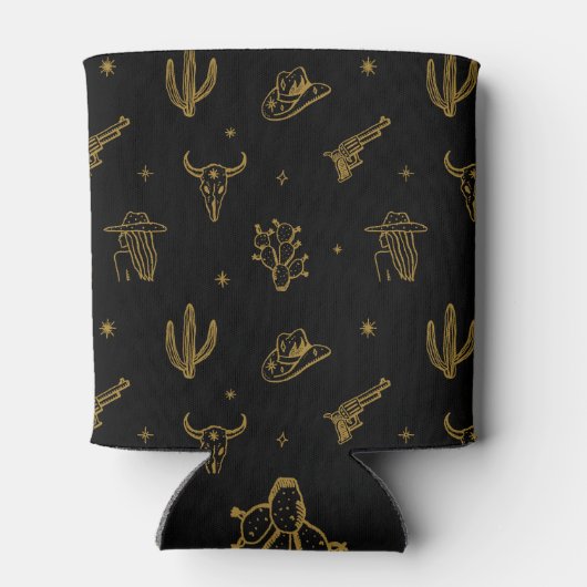 ボヘミアン記号：西部のヴィンテージ魔法 缶クーラー (裏面)