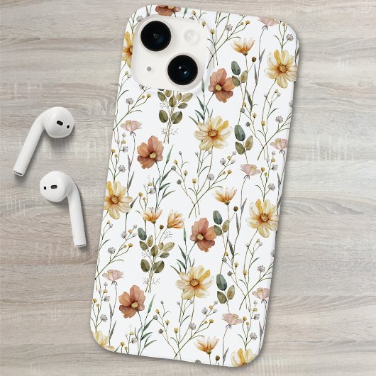 ボヘミアン調 水彩画の野の花 Case-Mate iPhoneケース