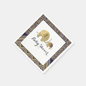 ボヘミアン象とシェブロン赤ちゃんシャワー スタンダードカクテルナプキン (角)