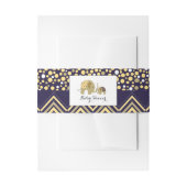 ボヘミアン象とシェブロン赤ちゃんシャワー 招待状ベリーバンド (正面例)