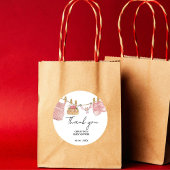 ボヘミアン赤ちゃん服ありがとう赤ちゃんシャワー ラウンドシール