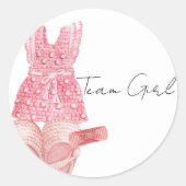 ボヘミアン赤ちゃん服チームガールジェンダーの公開 ラウンドシール (正面)