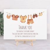 ボヘミアン赤ちゃん服ベビーシャワーありがとう サンキューカード