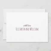 ボヘミアン赤ちゃん服ベビーシャワーありがとう サンキューカード (裏面)