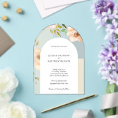 ボヘミアン赤面バラ水彩フローラ結婚ズ アクリル招待状 (インサイチュ (ウェディング))