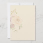 ボヘミアン赤面バラ水彩フローラ結婚ズ 招待状 (裏面)
