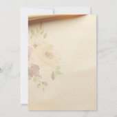 ボヘミアン赤面バラ水彩フローラ結婚ズ 招待状 (裏面)