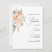 ボヘミアン赤面茶色の緑、白 招待状 (正面)