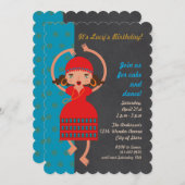 ボヘミアン踊りガールバースデーパーティー 招待状 (正面/裏面)