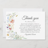 ボヘミアン野結婚草牧草地 サンキューカード (正面)
