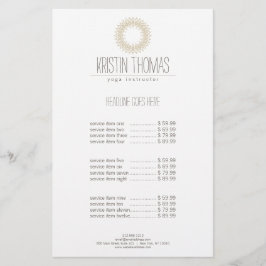 ボヘミアン金ゴールドサンマンダラヨガ チラシ