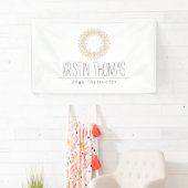 ボヘミアン金ゴールドサンマンダラヨガ 横断幕 (インサイチュ)