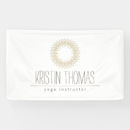 ボヘミアン金ゴールドサンマンダラヨガ 横断幕