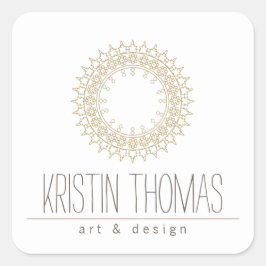 ボヘミアン金ゴールドサンマンダラ スクエアシール