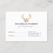 ボヘミアン金ゴールド〔雄ジカの〕枝角と花紹介カード 紹介カード (裏面)