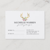 ボヘミアン金ゴールド〔雄ジカの〕枝角と花紹介カード 紹介カード (裏面)