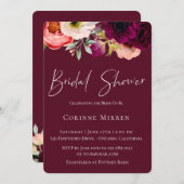 ボヘミアン開花ブライダルシャワー招待 招待状 (正面/裏面)