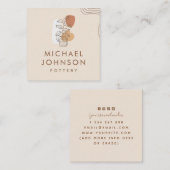 ボヘミアン陶磁器芸術ポットのボホ工場 スクエア名刺 (正面/裏面)