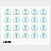 ボヘミアン風かわいい男の子ベビーシャワー おめでたです スクエアシール (シート)