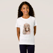 ボヘミアン風かわいい馬のガールズデザイン Tシャツ (正面フル)