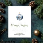 ボヘミアン風なパインリースのミニマリスト クリスマスカード