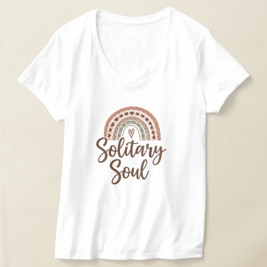 ボヘミアン風の孤独な魂のデザイン Tシャツ (レイダウン)