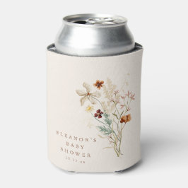 ボヘミアン風の田舎風の花のベビーシャワー 缶クーラー