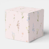 ボヘミアン風の野の花の花嫁洗礼 フェイバーボックス (裏面サイド)