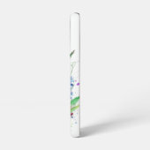 ボヘミアン風の野花 紫 青 黄色 オレンジの花 SAMSUNG GALAXYケース (左側面)