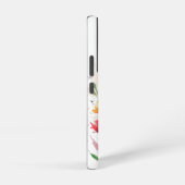 ボヘミアン風の野花 紫 青 黄色 オレンジの花 SAMSUNG GALAXYケース (右側面)
