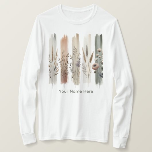 ボヘミアン風の野花 Tシャツ (デザイン正面)