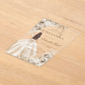ボヘミアン風キンセアニェーラ アクリル招待状 (レイダウン)