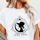 ボヘミアン風スタート今日幾何学模様女性インスピレーション トライブレンドTシャツ