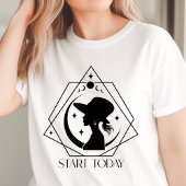 ボヘミアン風スタート今日幾何学模様女性インスピレーション トライブレンドTシャツ