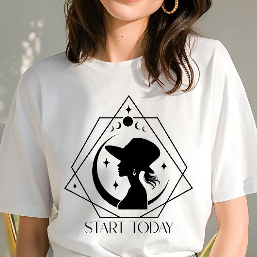 ボヘミアン風スタート今日幾何学模様女性インスピレーション トライブレンドTシャツ