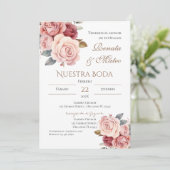 ボヘミアン風スペイン式結婚式招待状 招待状 (スタンド正面)